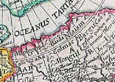Фрагмент карты 1594 - Байда